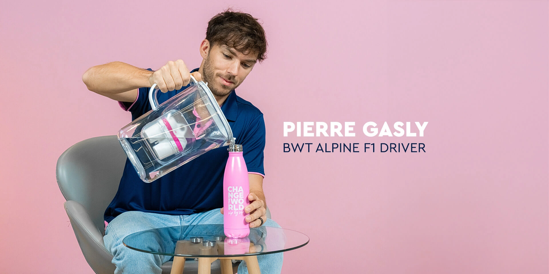 BWT Climate Bottle Pierre Gasly füllt Climate Bottle