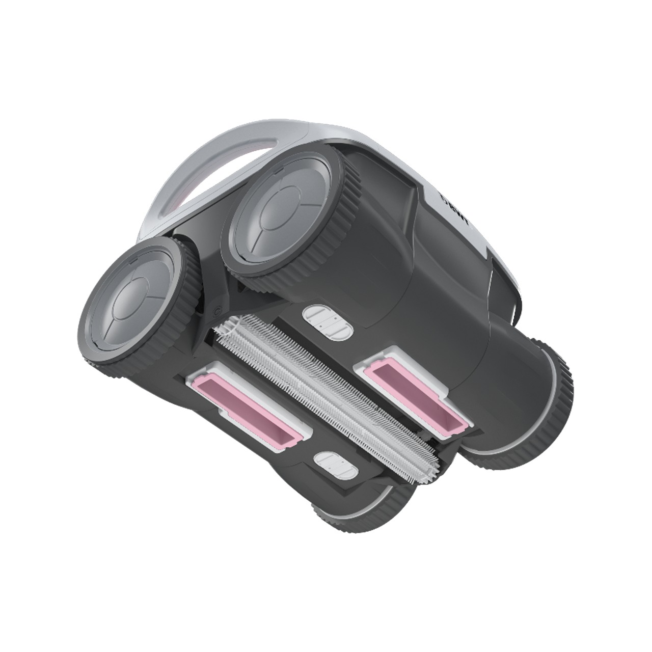 Bottom view of the BWT pool robot B100