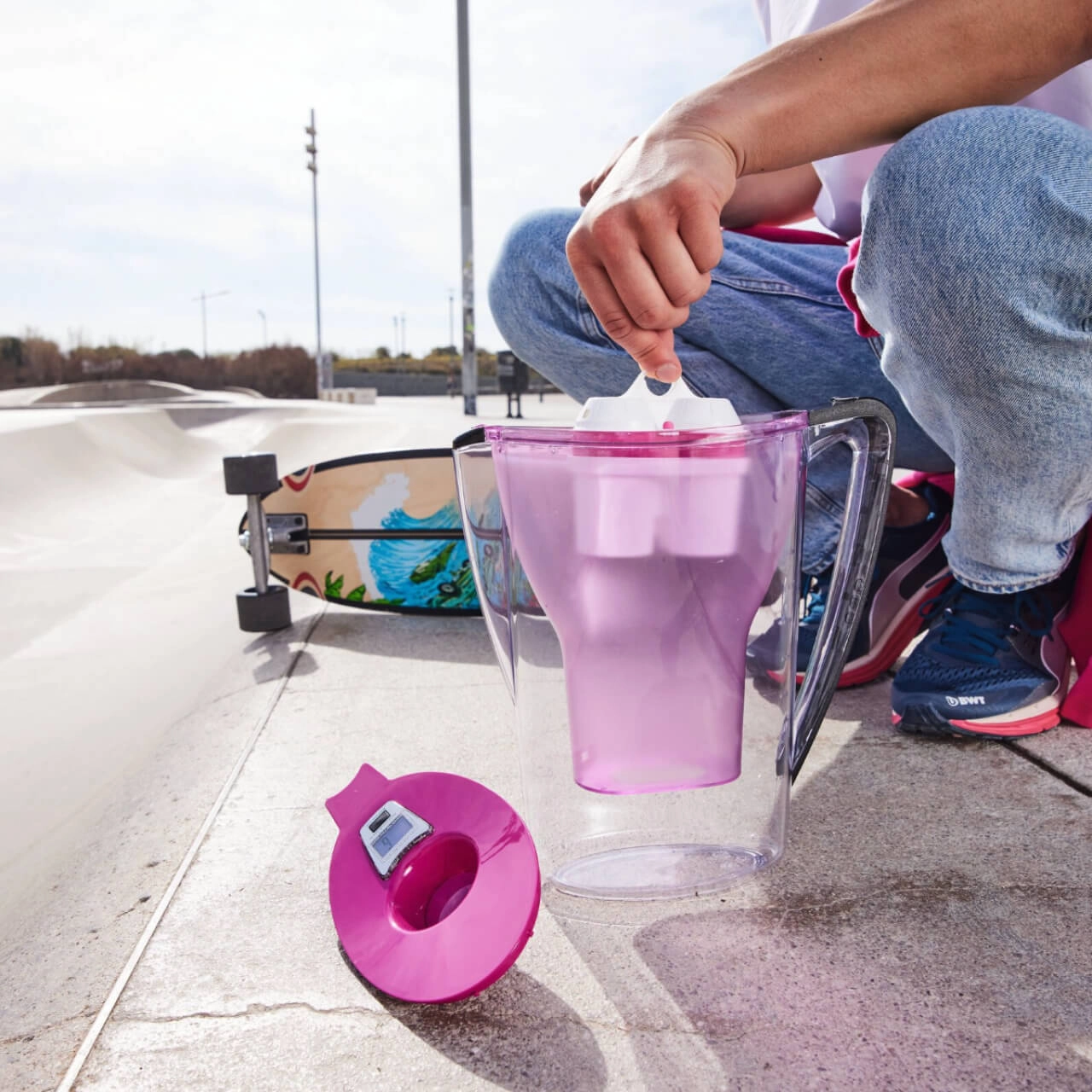 Einsetzen einer Filterkartusche